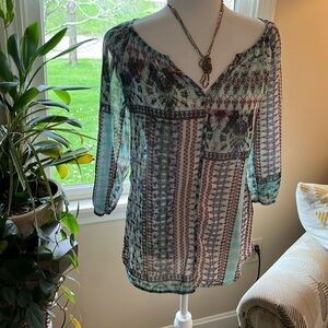 Small Boho Tie Dye style Festival Shirt